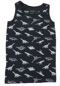 Černé tílko s dinosaury Lupilu