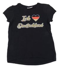 Černé tričko s nápisem se srdcem Infinity Kids