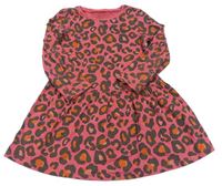 Růžovo-šedé šaty s leopardím vzorem Next