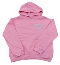 Růžová crop mikina s nápisem a kapucí Primark