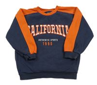 Tmavomdoro-červená mikina s nápisem zn. Nutmeg