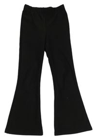 Černé žebrované flare legíny Primark