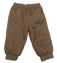 Hnědé šusťákové kalhoty Pep&Co