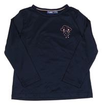 Tmavomodré thermo triko s mrakem Lupilu