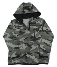 Šedo-černá army mikina s kapucí George