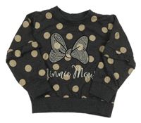 Antracitová puntíkatá mikina s Minnie 