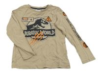 Béžové triko s Jurským světem 