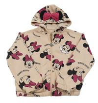 Světlerůžová propínací mikina s Minnie a kapucí C&A