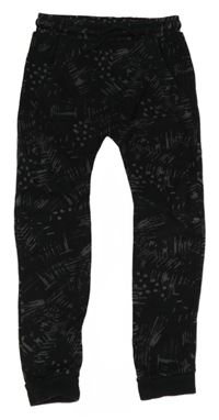 Černé vzorované tepláky George