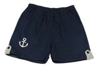 Tmavomodré kraťasy s kotvou 