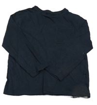 Tmavomodré triko s kapsou F&F