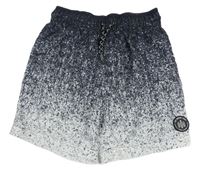 Černo-bílé vzorované plážové kraťasy Primark