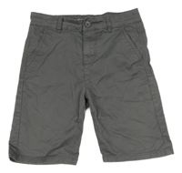 Tmavošedé plátěné kraťasy Denim Co.