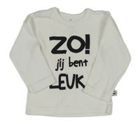 Bílé triko s nápisem 