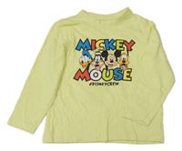 Žlutozelené triko s Mickeym a kamarády 