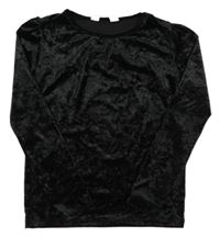 Černé sametové triko H&M