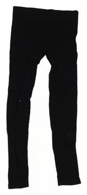 Černé žebrované punčocháčové legíny Matalan