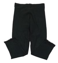 Černé legíny s krajkou George