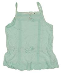 Světlemodrý top s výšivkami H&M