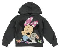 Antracitová mikina s Minnie a kapucí Primark