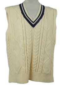 Dámská smetanová vzorovaná svetrová vesta Dazy 