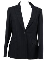 Dámské tmavomodré proužkované sako M&S