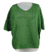 Dámské zelené háčkované pletené tričko Made in Italy 