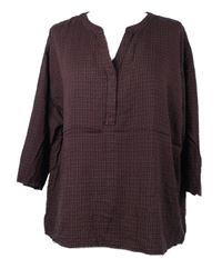 Dámská černo-vínová puntíkovaná halenka 