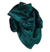 Dámský zeleno-tmavomodrý vzorovaný šátek 