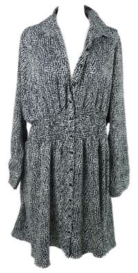 Dámské černo-bílé vzorované košilové šaty Cameo Rose 