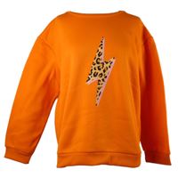 Dámská oranžová mikina s bleskem