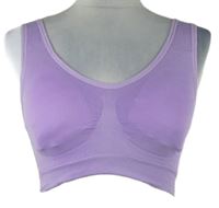 Dámský lila crop sportovní top 