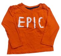 Oranžové triko s nápisem Early Days