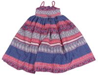 Modro-růžovo-bílé vzorované šaty Matalan