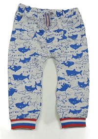 Světlešedé tepláky se žraloky TU