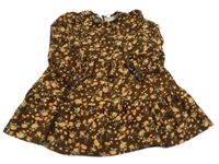 Hnědé květinové šaty Shein