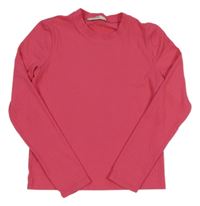 Malinové žebrované crop triko George