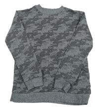 Černo-bílá army mikina M&S