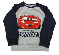 Šedo-tmavomodrá mikina s Cars Disney