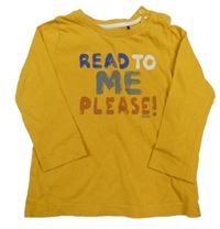 Žluté triko s nápisem Esprit