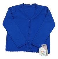 Nové - Modrý propínací svetr