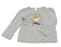 Světlešedé triko s vílou C&A