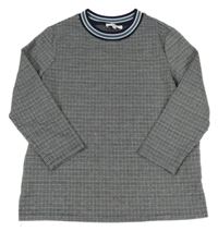 Bílo-černo-modrá lehká mikina 