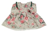 Béžové květinové šaty Shein