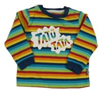 Barevná pruhovaná mikina s nápisem Jako-o