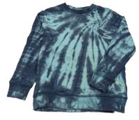 Tmavomodro-modrá batikovaná mikina F&F