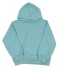 Světlemodrá mikina s nápisy a kapucí Shein