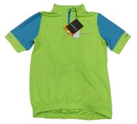 Nové - Zeleno-modrý cyklistický dres 