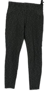 Dámské černo-šedé vzorované capri tregíny Papaya