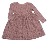 Starorůžové vzorované bavlněné šaty zn. H&M
